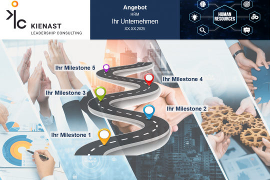 Straße mit fünf Etappen – symbolischer Weg zur Umsetzung der HR-Strategie