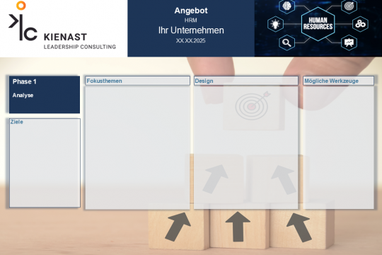 Symbolfoto mit Pfeilen und Zielscheibe – Analysephase der HRM-Projektstruktur