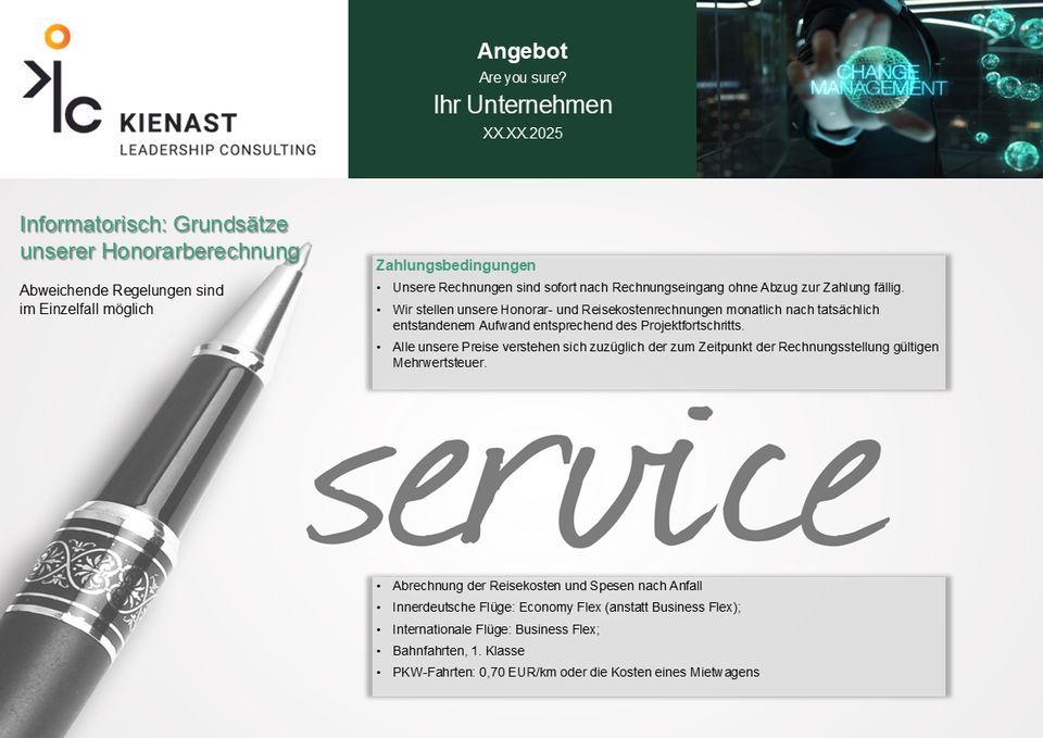 Honorargestaltung und Zahlungsmodalitäten