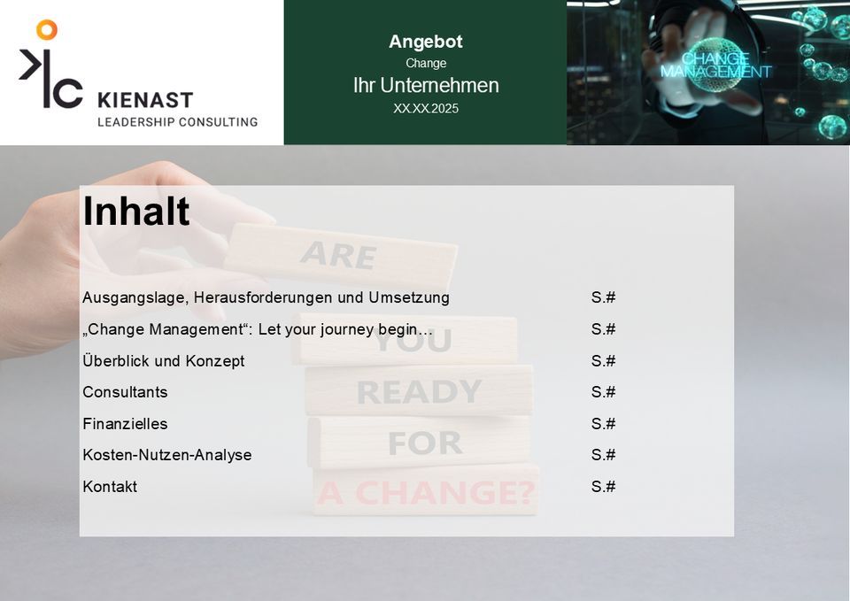 Inhaltsübersicht des Angebots