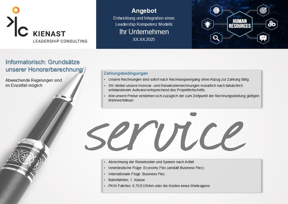 Honorargestaltung und Zahlungsmodalitäten